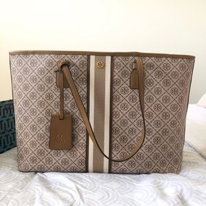 Tory Burch T-Monogram Coated Canvas Tote